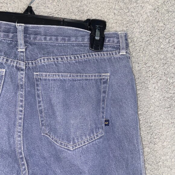 Women's blue-grey straight-leg light-colored mid-rise jeans - Picture 6 of 10